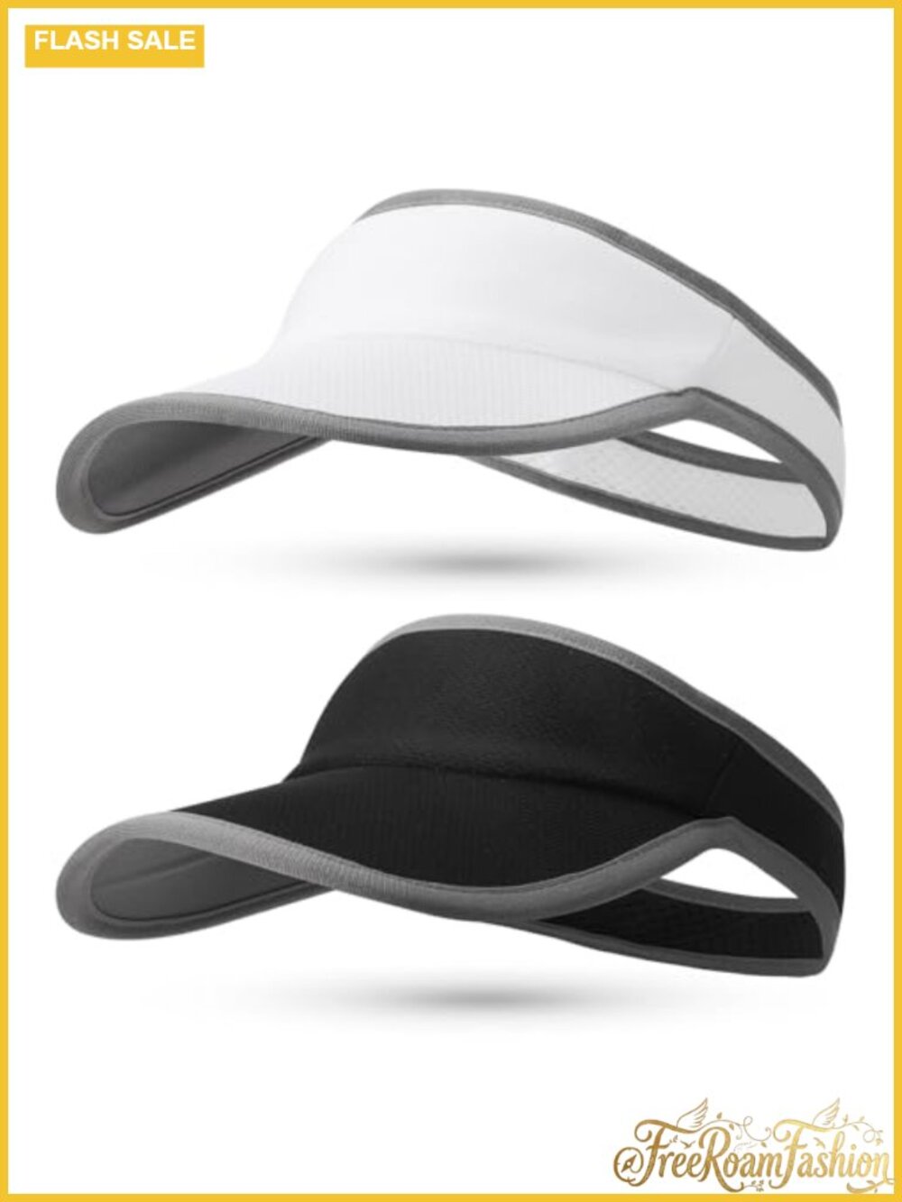 2 Pack Quick-Dry Sports Sun Visor Adjustable UV Protection Tennis Golf Cap